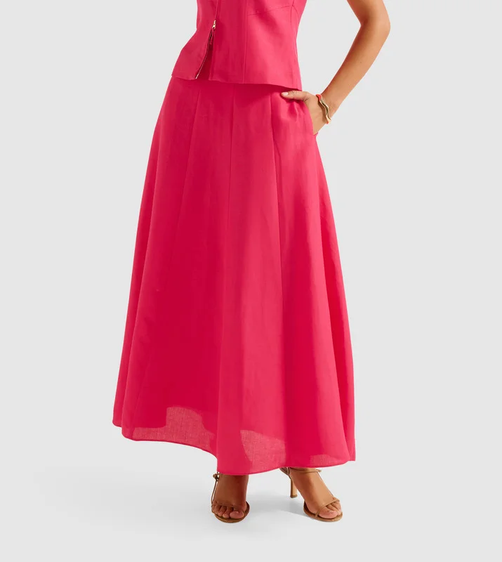 forever new  GEORGINA Godet Maxi Skirt for Women | Best Price UAE